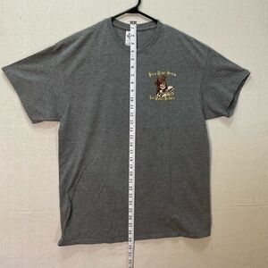 Vintage pirate skeleton, T-shirt, gray, delta, pro weight, large,Y2K Aruba A++++